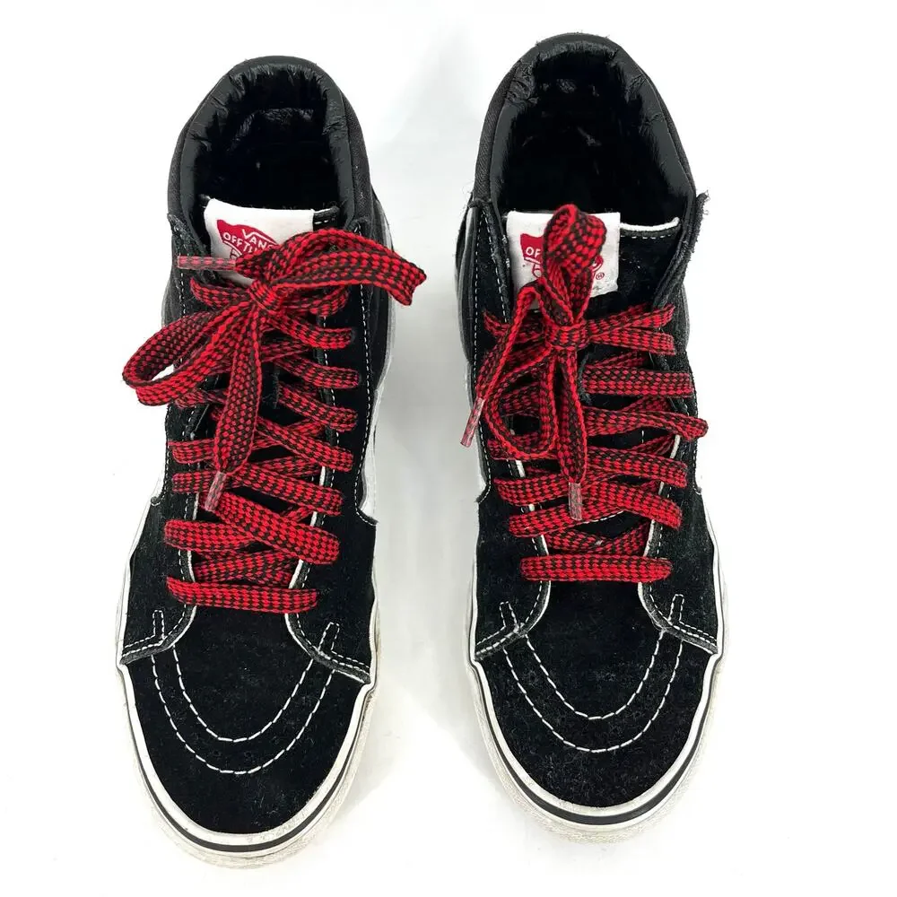 Vans Men's 6 Women's 7.5 Black Suede SK8 Hi Bolt Skate‎ Shoes Ankle Boots